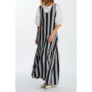 ŠATY GANT D2. STRIPED MAXI JERSEY DRESS modrá L