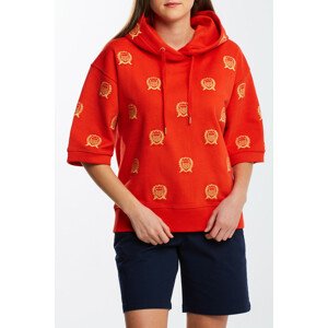 MIKINA GANT D1. CREST EMB SS SWEAT HOODIE červená L