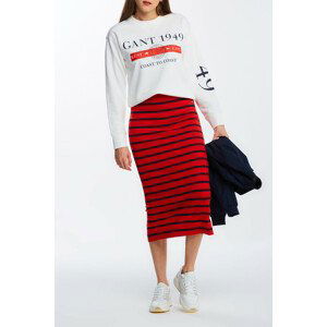 TEPLÁKOVÁ SUKŇA GANT D1. BRETON STRIPE JERSEY SKIRT červená XS