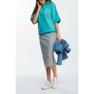 TEPLÁKOVÁ SUKŇA GANT D1. ZIP JERSEY SWEAT SKIRT šedá XXS