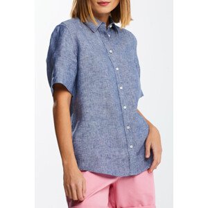 KOŠEĽA GANT D2. REG LINEN CHAMBRAY SS SHIRT modrá 36