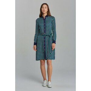 ŠATY GANT D1. GEO A-LINE SHIRT DRESS zelená 38