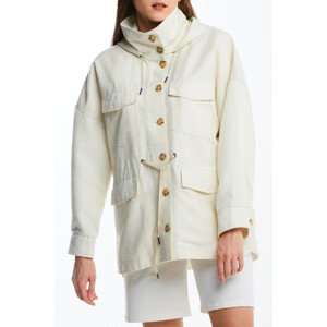 BUNDA GANT D2. COTTON LINEN FIELD JACKET biela S