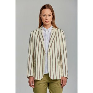 SAKO GANT D2. STRIPE LINEN STRAIGHT BLAZER biela 36