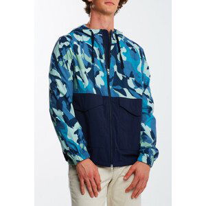 BUNDA GANT D2. LEAF CAMO WINDBREAKER modrá M