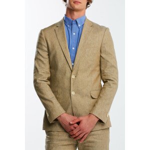 SAKO GANT D2. STRETCH LINEN SUIT BLAZER hnedá 50