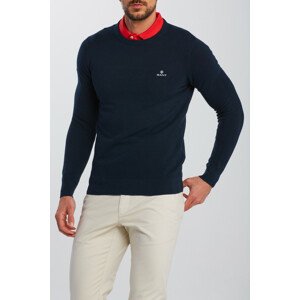 SVETER GANT COTTON PIQUE C-NECK modrá M