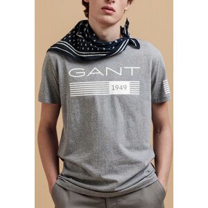 TRIČKO GANT D1. 13 STRIPES SS T-SHIRT šedá L