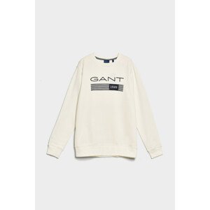 MIKINA GANT D1. 13 STRIPES C-NECK SWEAT biela XXXL