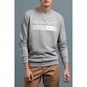 MIKINA GANT D1. 13 STRIPES C-NECK SWEAT šedá XL