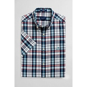 KOŠEĽA GANT D1. TP BC INDIGO CHECK REG BD SS červená XL