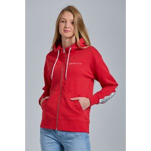 MIKINA GANT D1. 13 STRIPES FULL ZIP HOODIE červená L