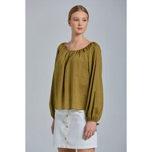 KOŠEĽA GANT D1. VOLUMINOUS SLEEVE BLOUSE zelená 34