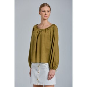 KOŠEĽA GANT D1. VOLUMINOUS SLEEVE BLOUSE zelená 36