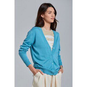 SVETER GANT LIGHT COTTON VNECK CARDIGAN modrá S