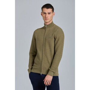 SVETER GANT D1. COTTON TEXTURE FULLZIP zelená L