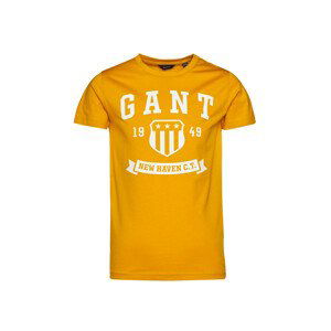 TRIČKO GANT D2. NEW HAVEN BANNER SS T-SHIRT žltá 170