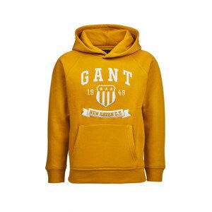 MIKINA GANT D2. NEW HAVEN BANNER HOODIE žltá 146/152