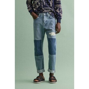 DŽÍNSY GANT D2. CLASSIC PATCH JEANS modrá 34