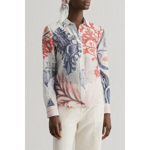 KOŠEĽA GANT D1. SEASHELL COT/SILK SHIRT biela 44