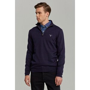 SVETER GANT COTTON WOOL HALF ZIP modrá 4XL