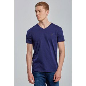 TRIČKO GANT ORIGINAL SLIM V-NECK T-SHIRT modrá M