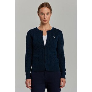 SVETER GANT STRETCH COTTON CABLE CARDIGAN modrá XS