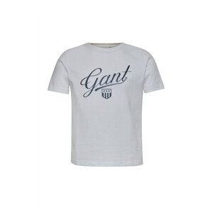 TRIČKO GANT D1. SCRIPT SHIELD SS T-SHIRT biela 98/104