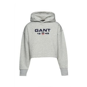 MIKINA GANT D1. GANT RETRO SHIELD HOODIE šedá 146/152