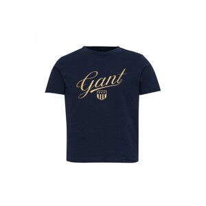 TRIČKO GANT D1. SCRIPT SHIELD SS T-SHIRT modrá 92