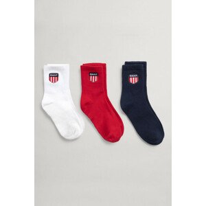 PONOŽKY GANT D1. GANT RETRO SHIELD SOCKS 3-PACK modrá 22/25