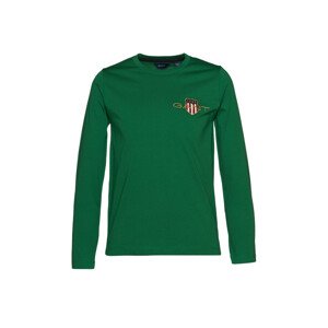 TRIČKO GANT D1. MED ARCHIVE SHIELD LS T-SHIRT zelená 158/164