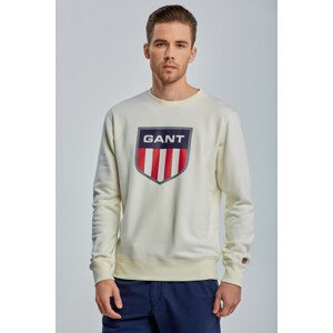 MIKINA GANT D1. GANT RETRO SHIELD C-NECK SWEAT biela XXL