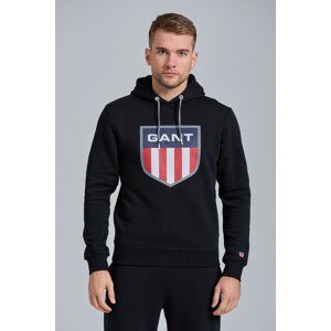 MIKINA GANT D1. GANT RETRO SHIELD SWEAT HOODIE čierna XXXL