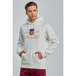 MIKINA GANT D2. ARCHIVE SHIELD HOODIE biela M