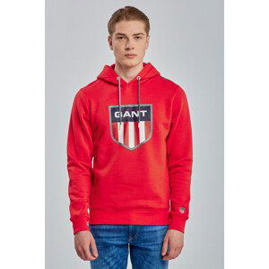 MIKINA GANT D1. GANT RETRO SHIELD SWEAT HOODIE červená M