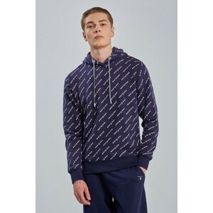 MIKINA GANT D1. GANT RETRO SHIELD PRINTS HOOD modrá L