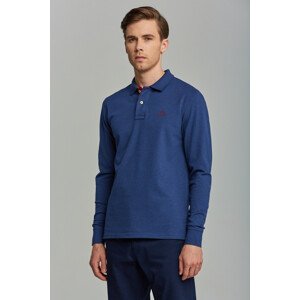 POLOKOŠEĽA GANT CONTRAST COLLAR PIQUE LS RUGGER modrá XXL