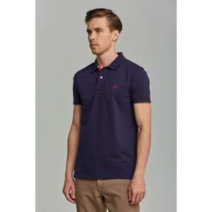 POLOKOŠEĽA GANT CONTRAST COLLAR PIQUE SS RUGGER modrá XL