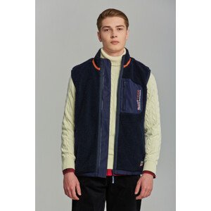 VESTA GANT D2. SHERPA FLEECE VEST modrá M