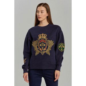 MIKINA GANT D1. ROYAL CREST C-NECK SWEAT modrá L