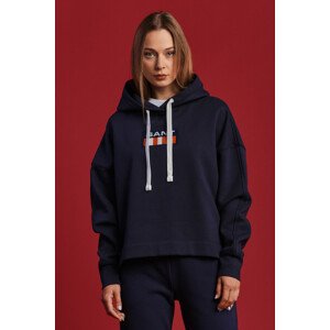 MIKINA GANT D2. GANT RETRO LOGO HOODIE modrá M