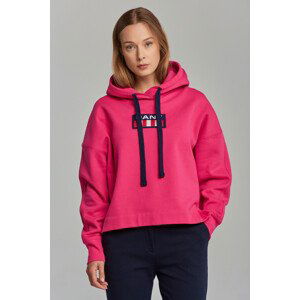 MIKINA GANT D2. GANT RETRO LOGO HOODIE ružová M