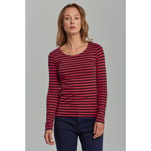 TRIČKO GANT 1X1 RIB STRIPED LS T-SHIRT červená XS