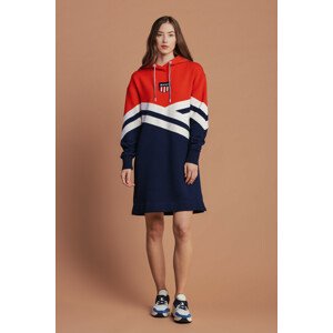 ŠATY GANT D1. GANT RETRO SHIELD HOODIE DRESS modrá XS