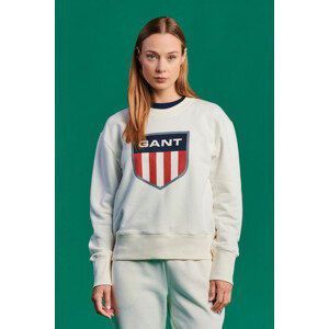 MIKINA GANT D1. GANT RETRO SHIELD C-NECK SWEAT biela XS