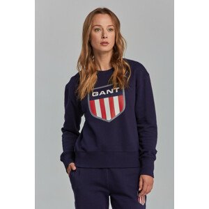 MIKINA GANT D1. GANT RETRO SHIELD C-NECK SWEAT modrá M