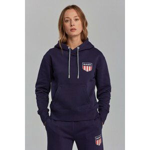 MIKINA GANT D1. GANT RETRO SHIELD HOODIE modrá XS