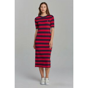 ŠATY GANT D1. STRIPED SS JERSEY DRESS červená S