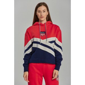 MIKINA GANT D1. GANT RETRO SHIELD TAPE HOODIE modrá S